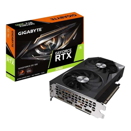 Видеокарта Gigabyte GeForce RTX 3060 Windforce OC, 12Gb (GV-N3060WF2OC-12GD 2,0)