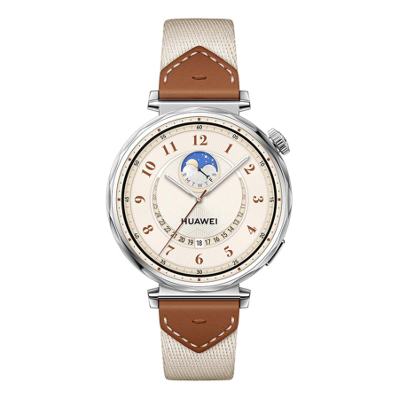 Часы HUAWEI Watch GT 5 Silver, 41 мм, цвет корпуса серебряный, цвет ремешка бежевый Часы HUAWEI Watch GT 5 Silver, 41 мм, цвет корпуса серебряный, цвет ремешка бежевый