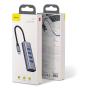 Переходник Baseus для MacBook HUB Enjoy series (Type-C to USB3.0*4+HDMI) (CAHUB-N0G) Deep Grey, темно-серый Переходник Baseus для MacBook HUB Enjoy series (Type-C to USB3.0*4+HDMI) (CAHUB-N0G) Deep Grey, темно-серый