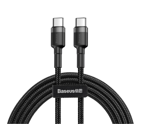 Кабель Baseus Cafule Type-C PD2.0 60W flash charging data line 20V, 3A, 2 м (CATKLF-HG1) Gray/Black Кабель Baseus Cafule Type-C PD2.0 60W flash charging data line 20V, 3A, 2 м (CATKLF-HG1) Gray/Black