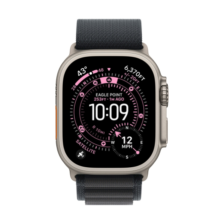 Apple Watch Ultra 3 (2025), 49 мм корпус из титана цвета «Natural», ремешок Alpine Loop размера S цвета «Black» Apple Watch Ultra 3 (2025), 49 мм корпус из титана цвета «Natural», ремешок Alpine Loop размера S цвета «Black»