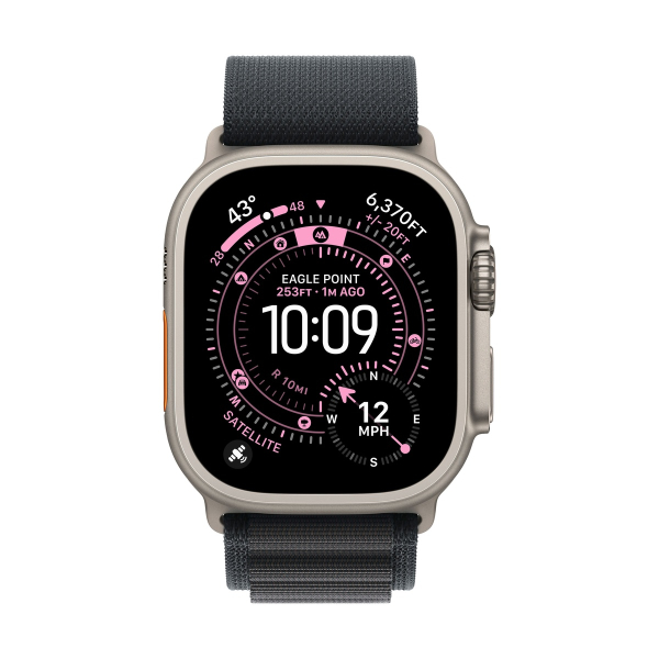 Apple Watch Ultra 3 (2025), 49 мм корпус из титана цвета «Natural», ремешок Alpine Loop размера S цвета «Black» Apple Watch Ultra 3 (2025), 49 мм корпус из титана цвета «Natural», ремешок Alpine Loop размера S цвета «Black»