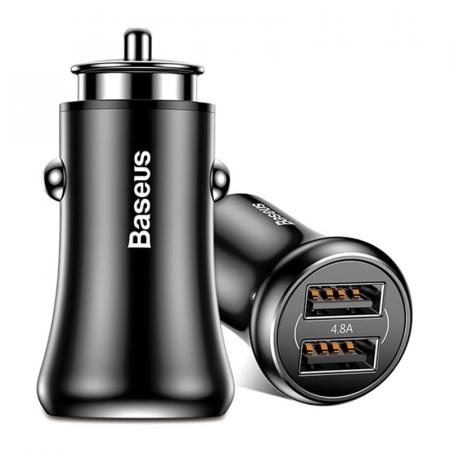 Автомобильное зарядное устройство Baseus Dual-USB Car Charger 4.8A (CCALL-GB01) Черный Автомобильное зарядное устройство Baseus Dual-USB Car Charger 4.8A (CCALL-GB01) Черный