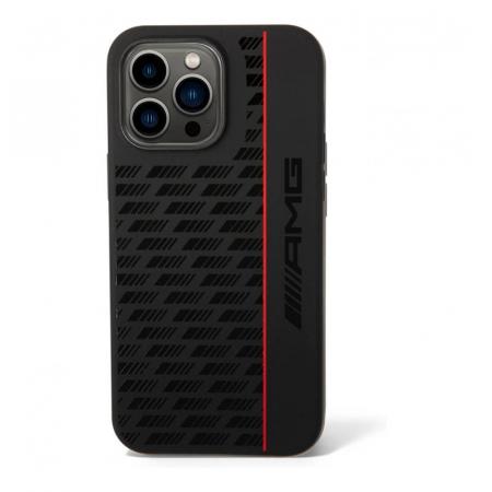 Чехол AMG для iPhone 14 Pro Max Liquid silicone Carbon pattern Hard (AMHCP14X2SPCK) Черный