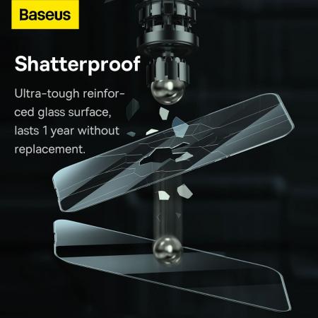 Стекло для iPhone 14 Plus/13 Pro Max Baseus Crystal glass 1шт +EasyStick (SGBL100202) Прозрачный