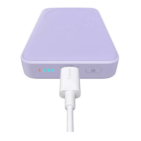 Внешний аккумулятор Baseus Magnetic Wireless Charging Power Bank 10000mAh 20W с поддержкой беспроводной зарядки (PPCXM10) Фиолетовый