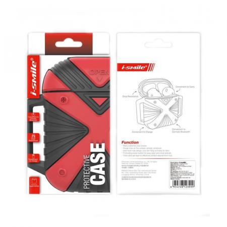Чехол для Apple AirPods ударопрочный i-Smile (IPH1443) White/Red, белый/красный Чехол для Apple AirPods ударопрочный i-Smile (IPH1443) White/Red, белый/красный