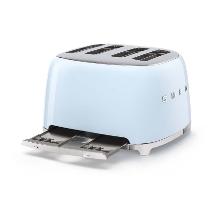 Тостер на 4 ломтика SMEG 50s style (TSF03PBEU) Пастельный голубой Тостер на 4 ломтика SMEG 50s style (TSF03PBEU) Пастельный голубой