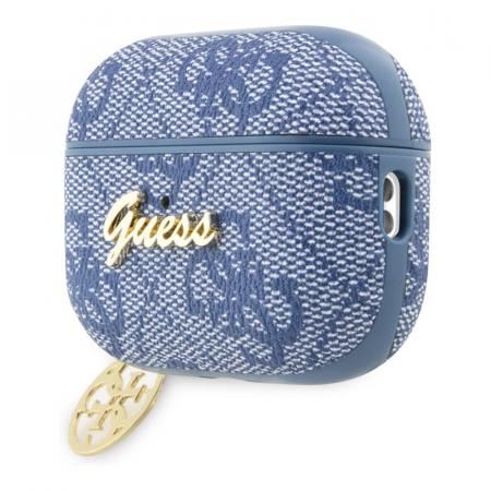 Чехол для Airpods Pro 2 Guess PU leather 4G with metal logo and Heart charm (GUAP2G4GSMB) Синий Чехол для Airpods Pro 2 Guess PU leather 4G with metal logo and Heart charm (GUAP2G4GSMB) Синий