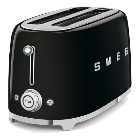 Тостер на 4 ломтика SMEG 50s style (TSF02BLEU) Черный Тостер на 4 ломтика SMEG 50s style (TSF02BLEU) Черный