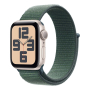 Apple Watch SE (2024), 40 мм корпус из алюминия цвета «Starlight», ремешок Sport Loop цвета «Lake Green» Apple Watch SE (2024), 40 мм корпус из алюминия цвета «Starlight», ремешок Sport Loop цвета «Lake Green»