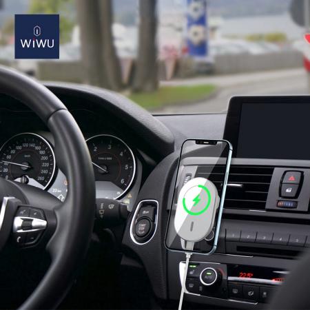 Автодержатель с функцией беспроводной зарядки WiWU Magnetic Attached Wireless Charger Car mount 15W (CH-306) Белый Автодержатель с функцией беспроводной зарядки WiWU Magnetic Attached Wireless Charger Car mount 15W (CH-306) Белый