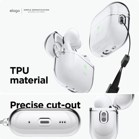 Чехол для Airpods Pro 2 Elago CLEAR HANG CASE (EAPP2CL-HANG-CL) Прозрачный Чехол для Airpods Pro 2 Elago CLEAR HANG CASE (EAPP2CL-HANG-CL) Прозрачный