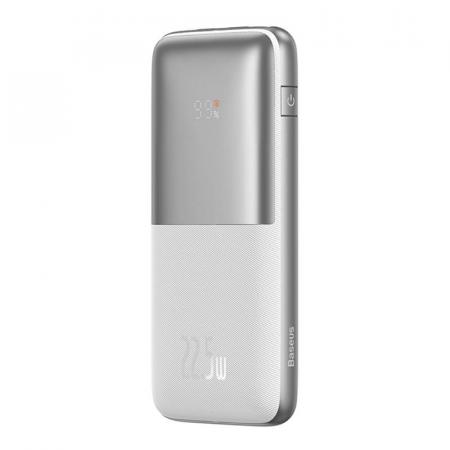 Внешний аккумулятор Baseus Bipow Pro Digital Display Fast Charge 10000mAh 22.5W с кабелем USB - Type-C, 3A, 0,3 м PPBD2-1022 (PPBD040002) Серебристый