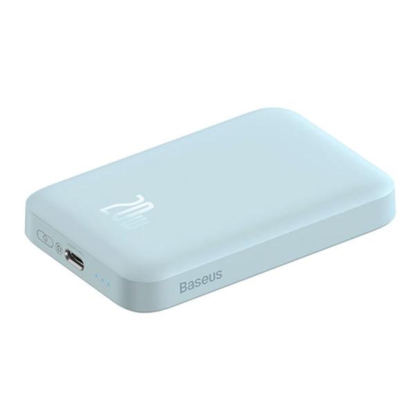 Внешний аккумулятор Baseus Magnetic Mini Wireless Fast Charge Power Bank 10000mAh 20W с поддержкой беспроводной зарядки (PPCX110103) Голубой