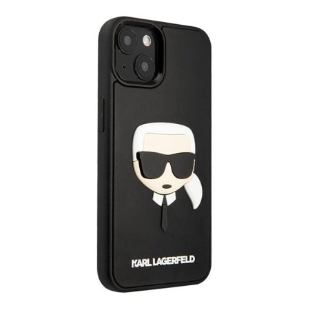 Чехол Karl Lagerfeld для iPhone 14 3D Rubber Karl's head Hard (KLHCP14SKH3DBK) Черный