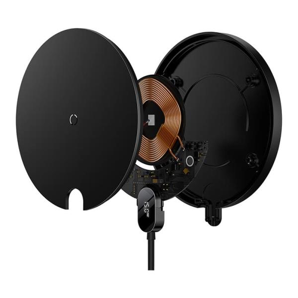 Беспроводное зарядное устройство Baseus Digital LED Display Gen 2 15W CCED000001 (BS-W526) Black, черный