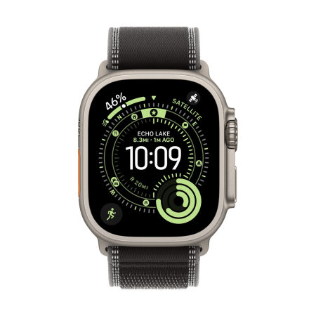 Apple Watch Ultra 3 (2025), 49 мм корпус из титана цвета «Natural», ремешок Trail Loop размера M/L цвета «Black/Charcoal» Apple Watch Ultra 3 (2025), 49 мм корпус из титана цвета «Natural», ремешок Trail Loop размера M/L цвета «Black/Charcoal»