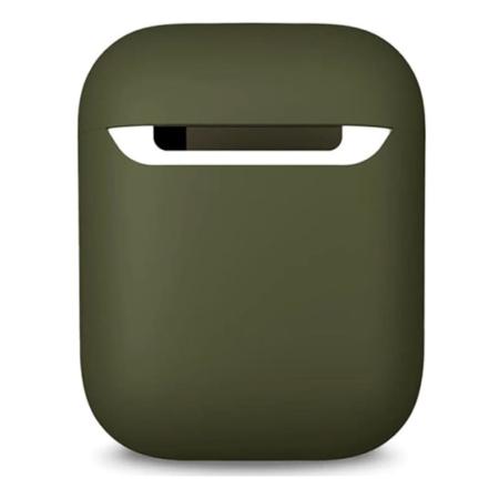 Чехол для Apple AirPods 1/2 Silicone Case Dark Green, темно-зеленый Чехол для Apple AirPods 1/2 Silicone Case Dark Green, темно-зеленый
