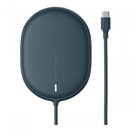 Беспроводное зарядное устройство 15w Baseus Light Magnetic Wireless Charger, Type-C кабель 1,5 м (WXQJ-03) Синий Беспроводное зарядное устройство 15w Baseus Light Magnetic Wireless Charger, Type-C кабель 1,5 м (WXQJ-03) Синий