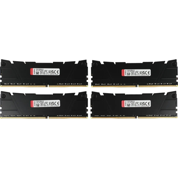 Оперативная память Kingston Fury Renegade Black (KF432C16RB2K4/128) DDR4 128GB 3200MHz CL16 DIMM 4x32