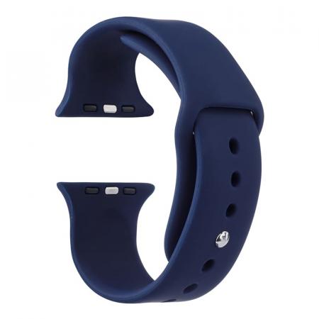 Силиконовый ремешок для Apple Watch 42/44/45 мм Темно-синий