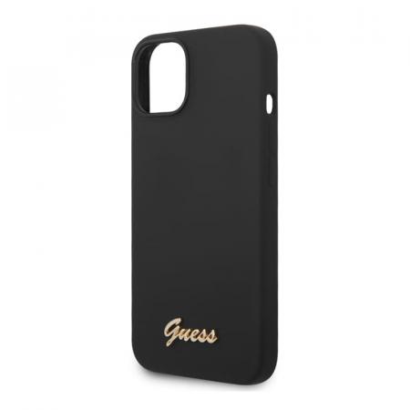 Чехол Guess для iPhone 14 Plus Liquid silicone Gold metal logo Hard (GUHCP14MSLSMK) Черный Чехол Guess для iPhone 14 Plus Liquid silicone Gold metal logo Hard (GUHCP14MSLSMK) Черный