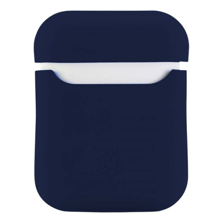 Чехол для Apple AirPods 1/2 Silicone Case Midnight Blue, темно-синий Чехол для Apple AirPods 1/2 Silicone Case Midnight Blue, темно-синий