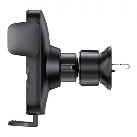 Автомобильный держатель с функцией беспроводной зарядки Baseus Wisdom Auto Alignment Car Mount Wireless Charger (QI 15W) Air Outlet Base (CGZX000001) Черный Автомобильный держатель с функцией беспроводной зарядки Baseus Wisdom Auto Alignment Car Mount Wireless Charger (QI 15W) Air Outlet Base (CGZX000001) Черный