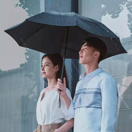 Зонт Xiaomi 90 Points с светодиодным фонариком Automatic Umbrella with LED Flashlight Черный