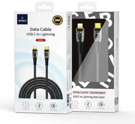 Кабель WiWU Type-C – Lightning Cable, 1,2m (TM01) Черный Кабель WiWU Type-C – Lightning Cable, 1,2m (TM01) Черный