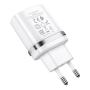 Сетевое зарядное устройство hoco. USB Indicator single port safety charger (N1) Белый