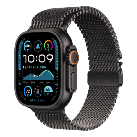 Apple Watch Ultra 2 (2024), 49 мм корпус из титана цвета «Black», ремешок Titanium Milanese Loop размера S цвета «Black» Apple Watch Ultra 2 (2024), 49 мм корпус из титана цвета «Black», ремешок Titanium Milanese Loop размера S цвета «Black»