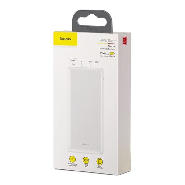 Внешний аккумулятор Baseus Fast charge 15W Mini JA 30000mAh (PPJAN-С02) Белый