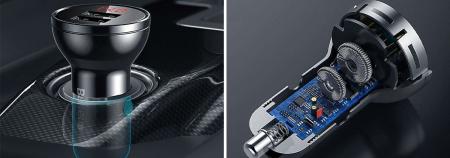 Автомобильное ЗУ 2xUSB Baseus Digital Display VCBXA-S (CCBX-0S) Серый Автомобильное ЗУ 2xUSB Baseus Digital Display VCBXA-S (CCBX-0S) Серый