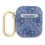 Чехол Guess для Airpods 1/2 PU leather 4G с карабином и металлическим логотипом (GUA24GSMB) Синий Чехол Guess для Airpods 1/2 PU leather 4G с карабином и металлическим логотипом (GUA24GSMB) Синий