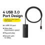 Хаб Baseus Lite Series 4-Port Type-C HUB Adapter 1 м (Type-C – USB 3.0*4) BS-OH016 (WKQX030401) Черный Хаб Baseus Lite Series 4-Port Type-C HUB Adapter 1 м (Type-C – USB 3.0*4) BS-OH016 (WKQX030401) Черный