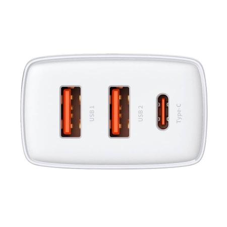 Зарядное устройство Baseus Compact Quick Charger 2U+C 30W EU (CCXJ-E02) Белый Зарядное устройство Baseus Compact Quick Charger 2U+C 30W EU (CCXJ-E02) Белый