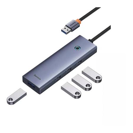 Хаб Baseus UltraJoy Series 4-Port Hub (B0005280A813-02) Серый Хаб Baseus UltraJoy Series 4-Port Hub (B0005280A813-02) Серый