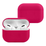 Силиконовый чехол с ремешком для AirPods Pro 2 Rose Red, розовый Силиконовый чехол с ремешком для AirPods Pro 2 Rose Red, розовый