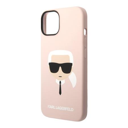 Чехол Karl Lagerfeld для iPhone 14 с MagSafe Liquid silicone Karl's head Hard (KLHMP14SSLKHLP) Розовый Чехол Karl Lagerfeld для iPhone 14 с MagSafe Liquid silicone Karl's head Hard (KLHMP14SSLKHLP) Розовый