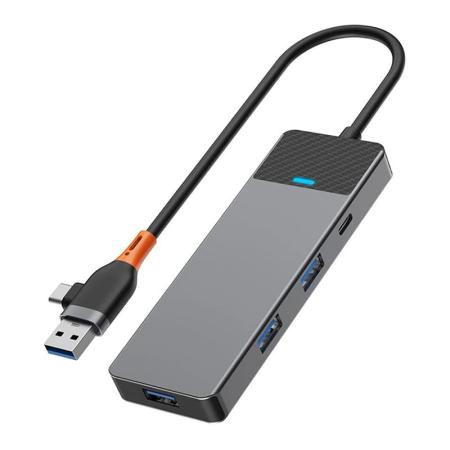 Хаб WiWU Linker Series Hub (A431C) Серый Хаб WiWU Linker Series Hub (A431C) Серый