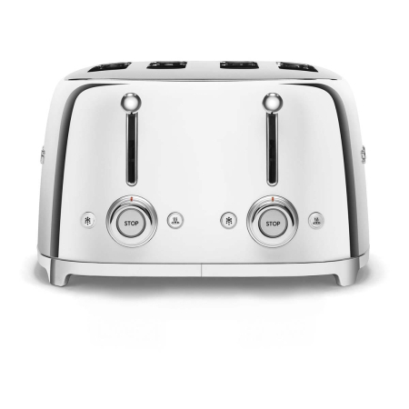 Тостер на 4 ломтика SMEG 50s style (TSF03SSEU) Хром Тостер на 4 ломтика SMEG 50s style (TSF03SSEU) Хром