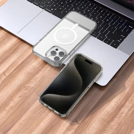 Чехол hoco. Magnetic Smartphone CASE для Apple iPhone 15 Pro Max Прозрачный Чехол hoco. Magnetic Smartphone CASE для Apple iPhone 15 Pro Max Прозрачный