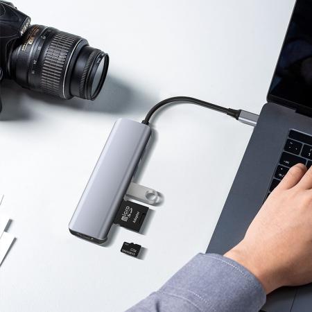 USB Хаб WiWU Alpha 731 HC 7в1 Type C на 3xUSB 3.0+HDMI 4K+Type C PD 100 Вт+SD/TF (A731HC) Серый USB Хаб WiWU Alpha 731 HC 7в1 Type C на 3xUSB 3.0+HDMI 4K+Type C PD 100 Вт+SD/TF (A731HC) Серый