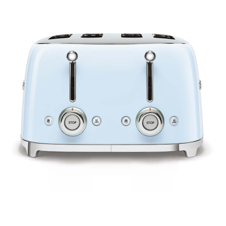 Тостер на 4 ломтика SMEG 50s style (TSF03PBEU) Пастельный голубой Тостер на 4 ломтика SMEG 50s style (TSF03PBEU) Пастельный голубой