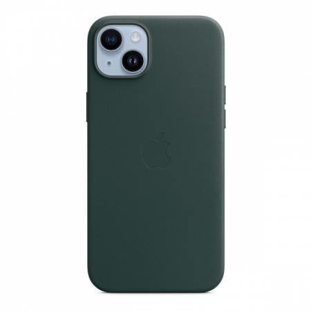 Чехол Leather Case MagSafe для Apple iPhone 14 Plus «Forest Green» Зеленый Чехол Leather Case MagSafe для Apple iPhone 14 Plus «Forest Green» Зеленый