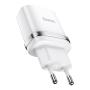 Сетевое зарядное устройство hoco. USB Indicator single port safety charger (N1) Белый