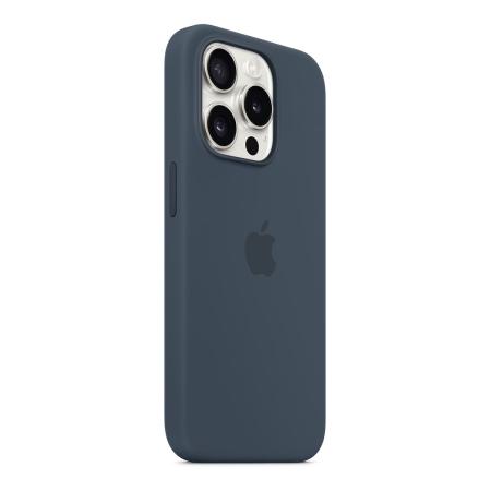 Чехол Silicone Case для Apple iPhone 15 Pro с MagSafe (original) Storm Blue, синий Чехол Silicone Case для Apple iPhone 15 Pro с MagSafe (original) Storm Blue, синий