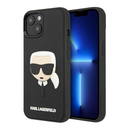 Чехол Karl Lagerfeld для iPhone 14 3D Rubber Karl's head Hard (KLHCP14SKH3DBK) Черный